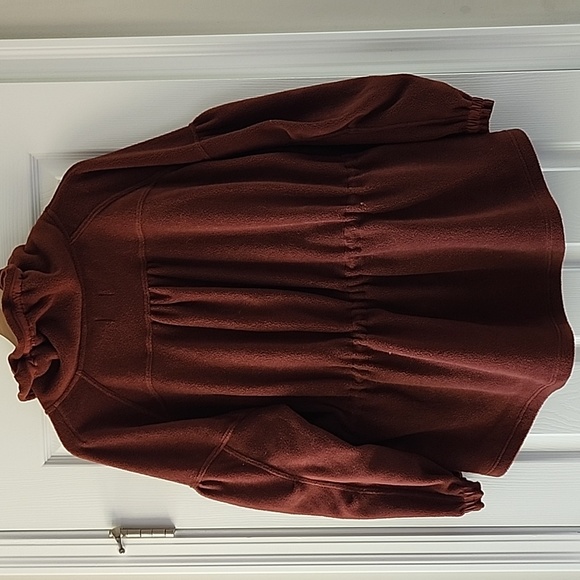 ❤️FP Movement She's All That Fleece Jacket Red Brown Ginger Spice Size XS - Picture 3 of 8